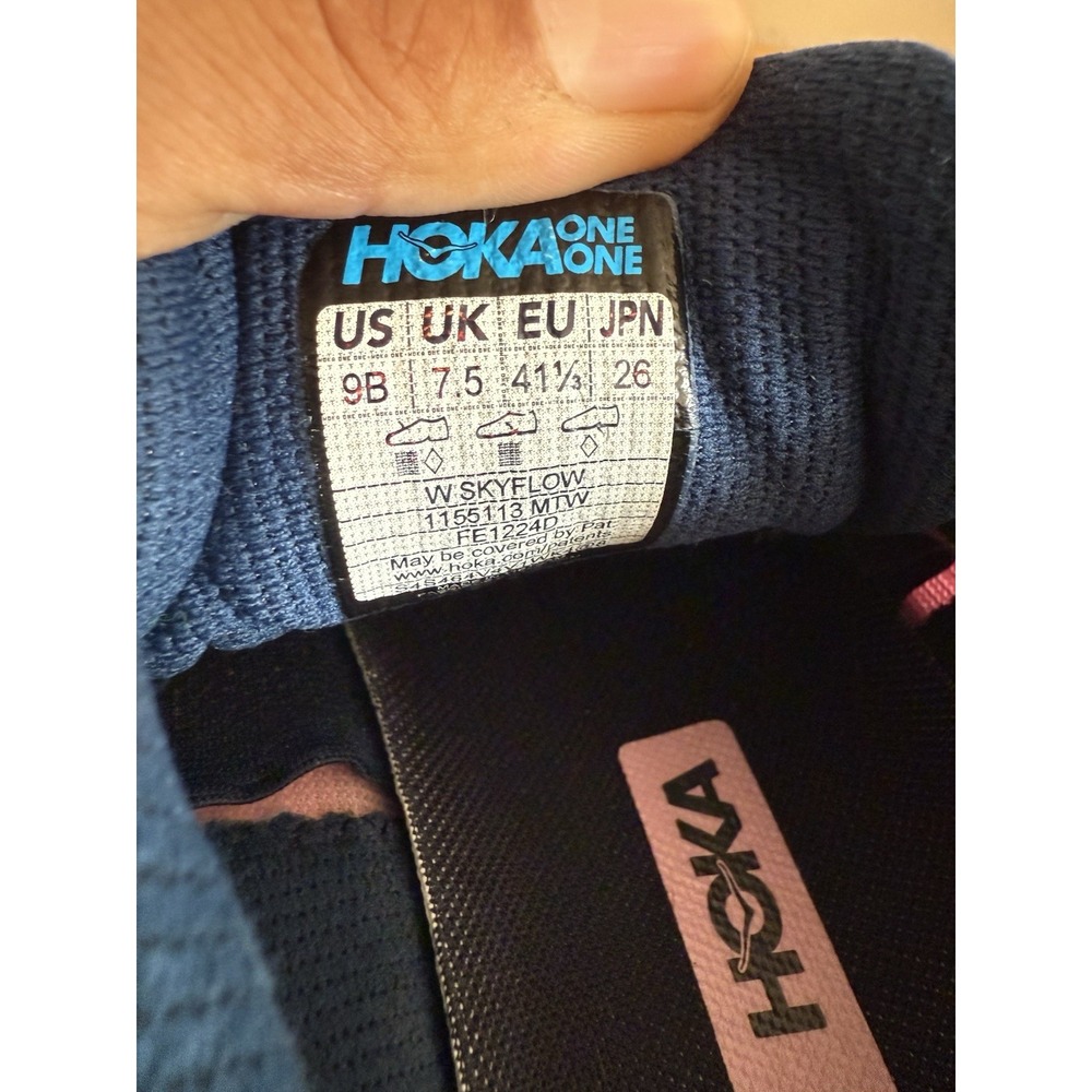 Hoka Womens Skyflow Pink/ Blue Running‎ Shoes Sz 9 B - Picture 6 of 6